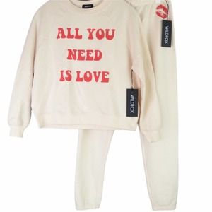 Wildfox All You Need is Love Top and Pants Set